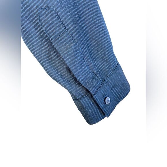 Scotch & Soda Maison Scotch Dark Blue Shirt Dress with Pin Stripes Size M - Picture 7 of 11